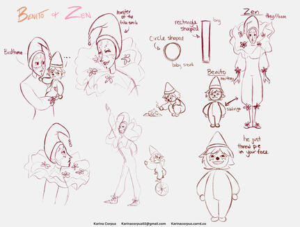 Benito & Zen - Sketch Exploration 1